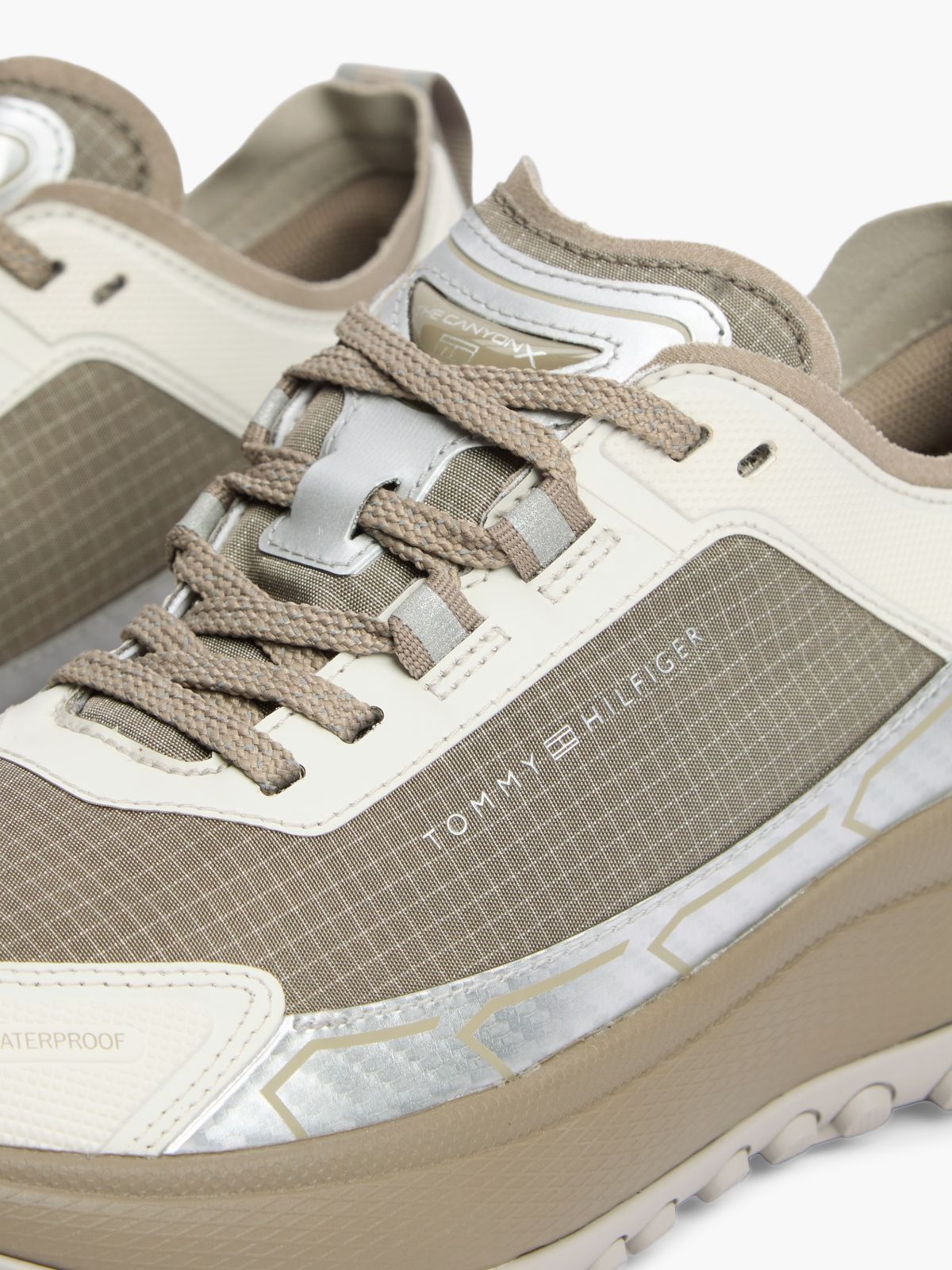 The Canyon Waterproof Reflective Trainers — Beige