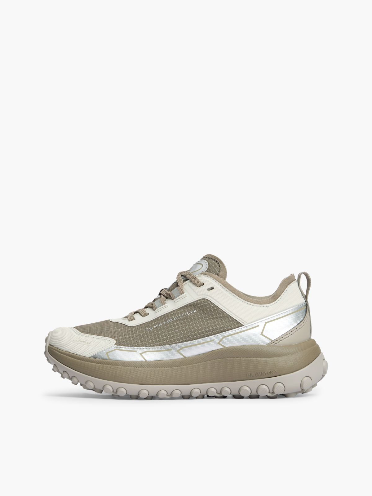 The Canyon Waterproof Reflective Trainers — Beige