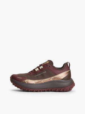 red outdoor waterproof reflective trainers for women tommy hilfiger