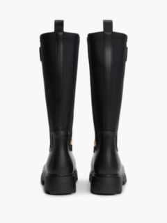 TH Monogram Knee-High Cleat Rain Boots — Black 4