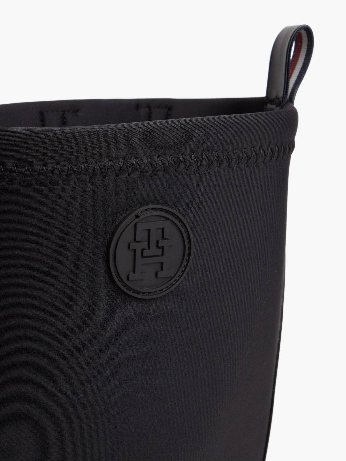 TH Monogram Knee-High Cleat Rain Boots — Black