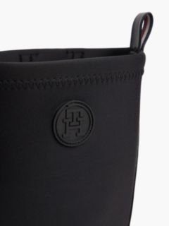 TH Monogram Knee-High Cleat Rain Boots — Black 6