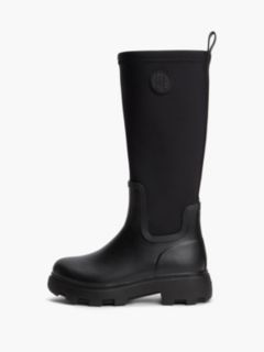 TH Monogram Knee-High Cleat Rain Boots — Black 7