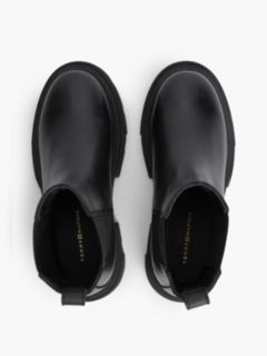 Leather Chunky Chelsea Boots — Black 3