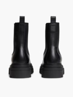 Leather Chunky Chelsea Boots — Black 4