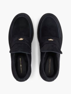 TH Monogram Suede Penny Loafer Boots — Blue 3