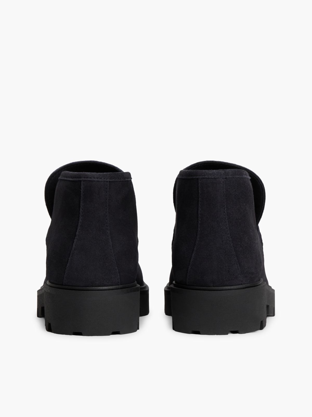 TH Monogram Suede Penny Loafer Boots — Blue