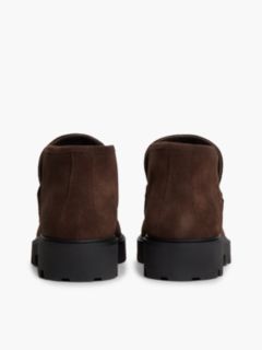 TH Monogram Suede Penny Loafer Boots — Brown 4