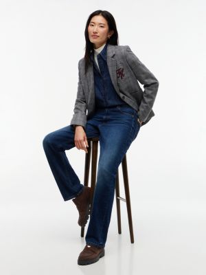 brown th monogram suede penny loafer boots for women tommy hilfiger