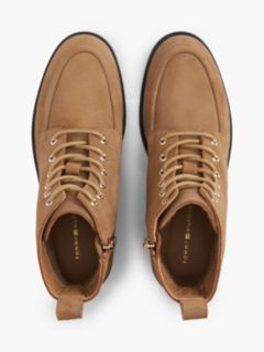 Suede Enamel Flag Lace-Up Boots — Khaki 3