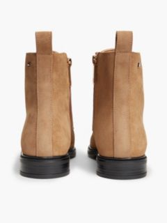 Suede Enamel Flag Lace-Up Boots — Khaki 4