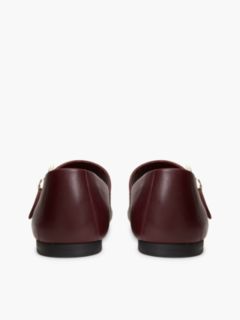 Leather Buckle Mary Jane Ballerinas — Red 4