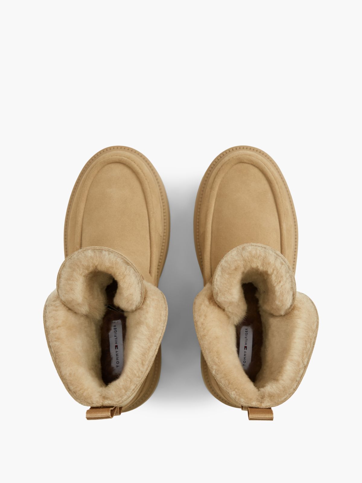 Faux Fur Fold Collar Water Resistant Snow Boots — Khaki