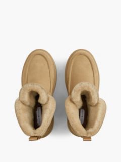Faux Fur Fold Collar Water Resistant Snow Boots — Khaki 3