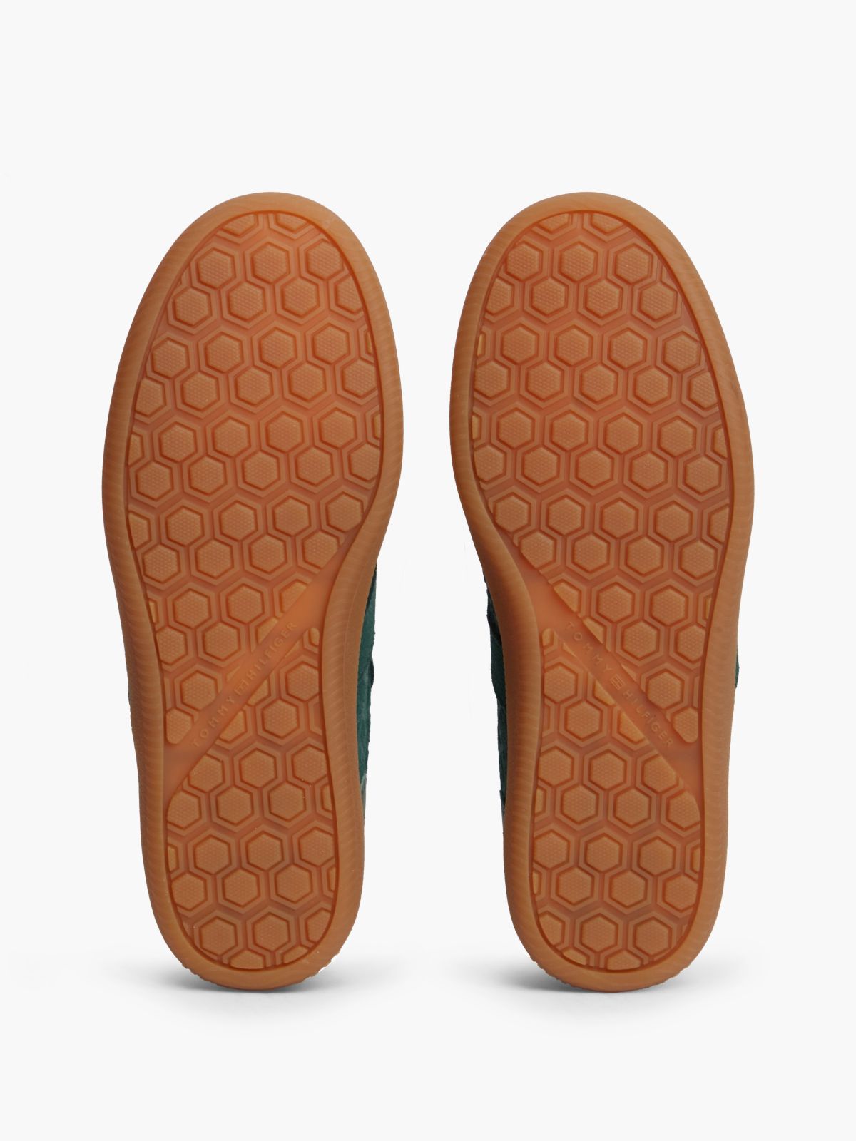 TH Tribeca Leather Embossed Monogram Trainers — Green