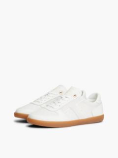 TH Tribeca Leather Embossed Monogram Trainers — White 2