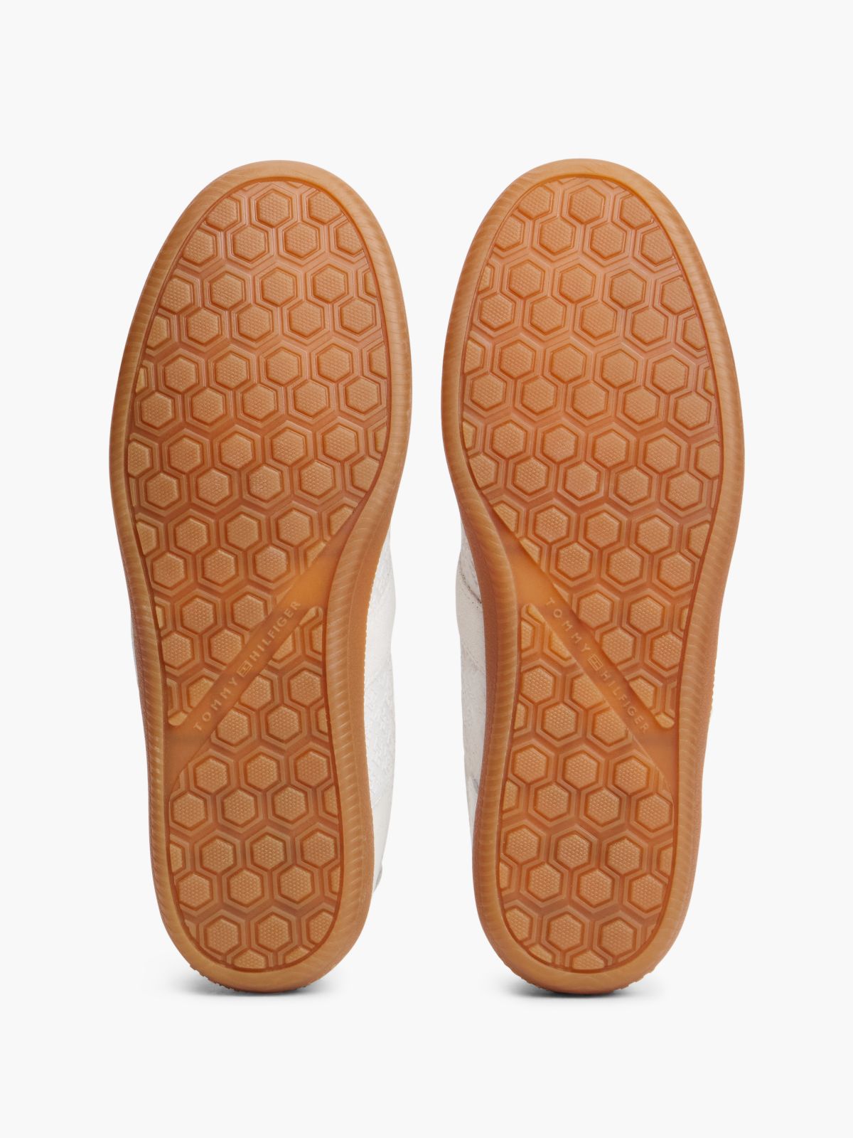 TH Tribeca Leather Embossed Monogram Trainers — White