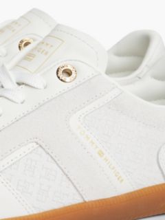 TH Tribeca Leather Embossed Monogram Trainers — White 6