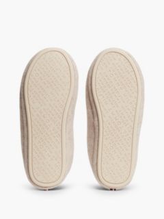 Logo Embroidery Flannel Slippers — Beige 5