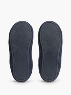Logo Embroidery Flannel Slippers — Blue 5