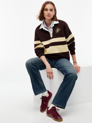 rot zero drop sneaker aus veloursleder mit vibram-sohle für damen - tommy hilfiger