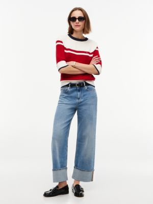 schwarz leder-loafer mit doppel-schnalle für damen - tommy hilfiger