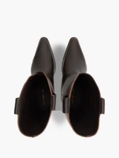 TH Monogram Leather Cowboy Boots — Brown 3