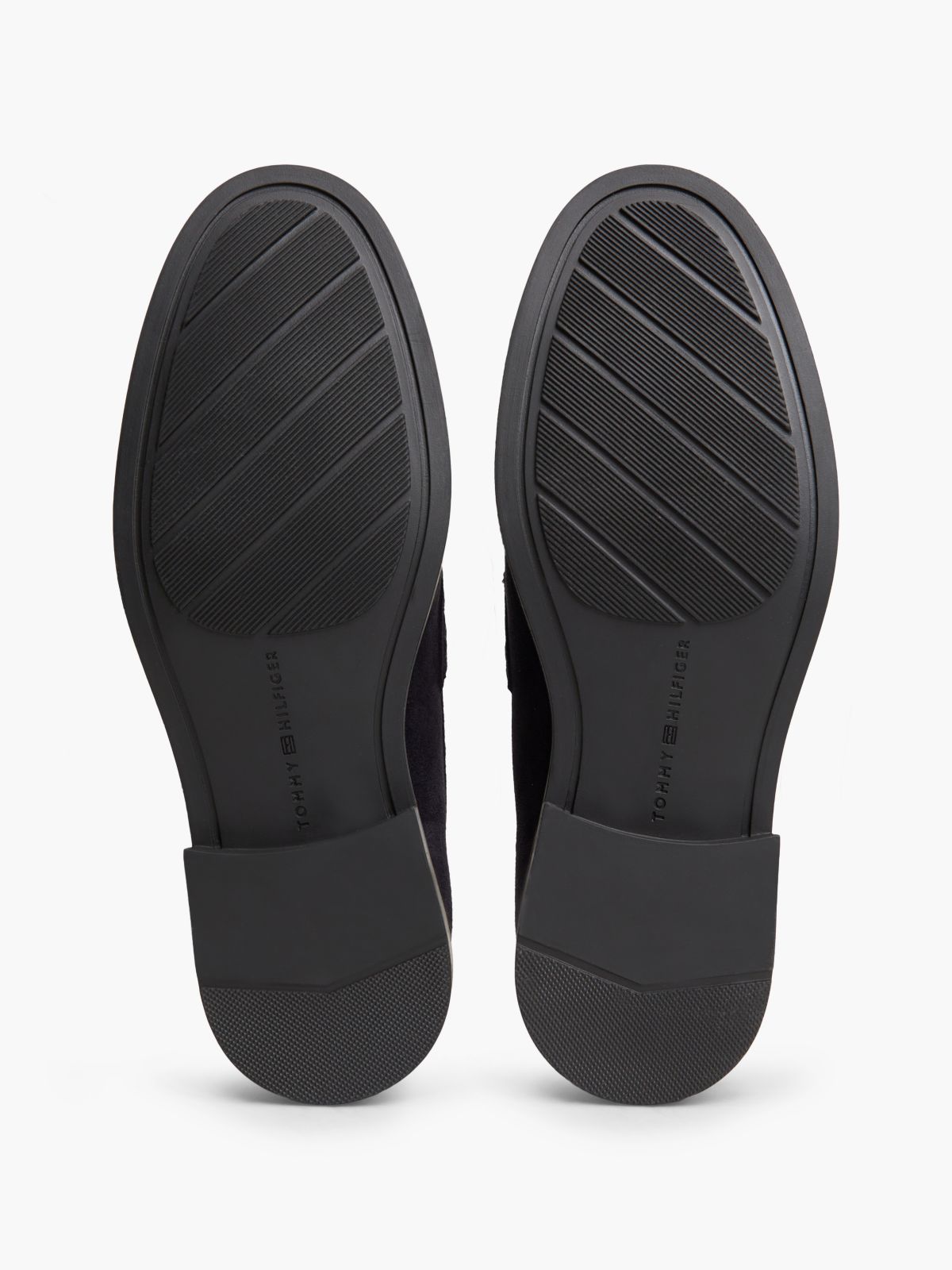 Suede Fringe Horsebit Loafers — Blue