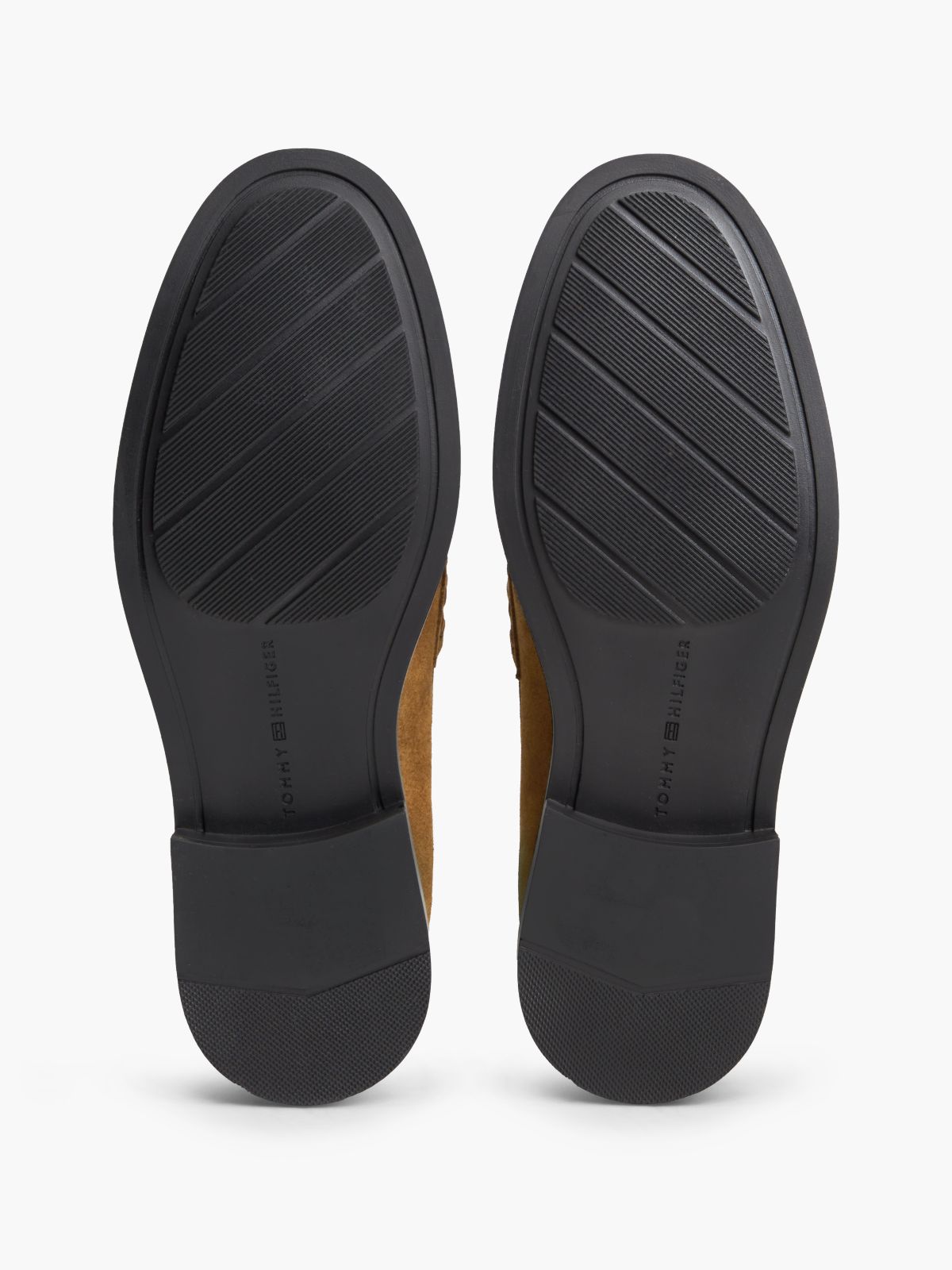 Suede Fringe Horsebit Loafers — Brown