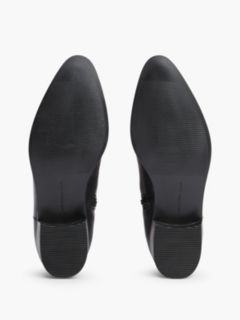 Leather Zip-Up Ankle Boots — Black 5