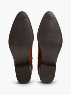 Leather Zip-Up Ankle Boots — Brown 5
