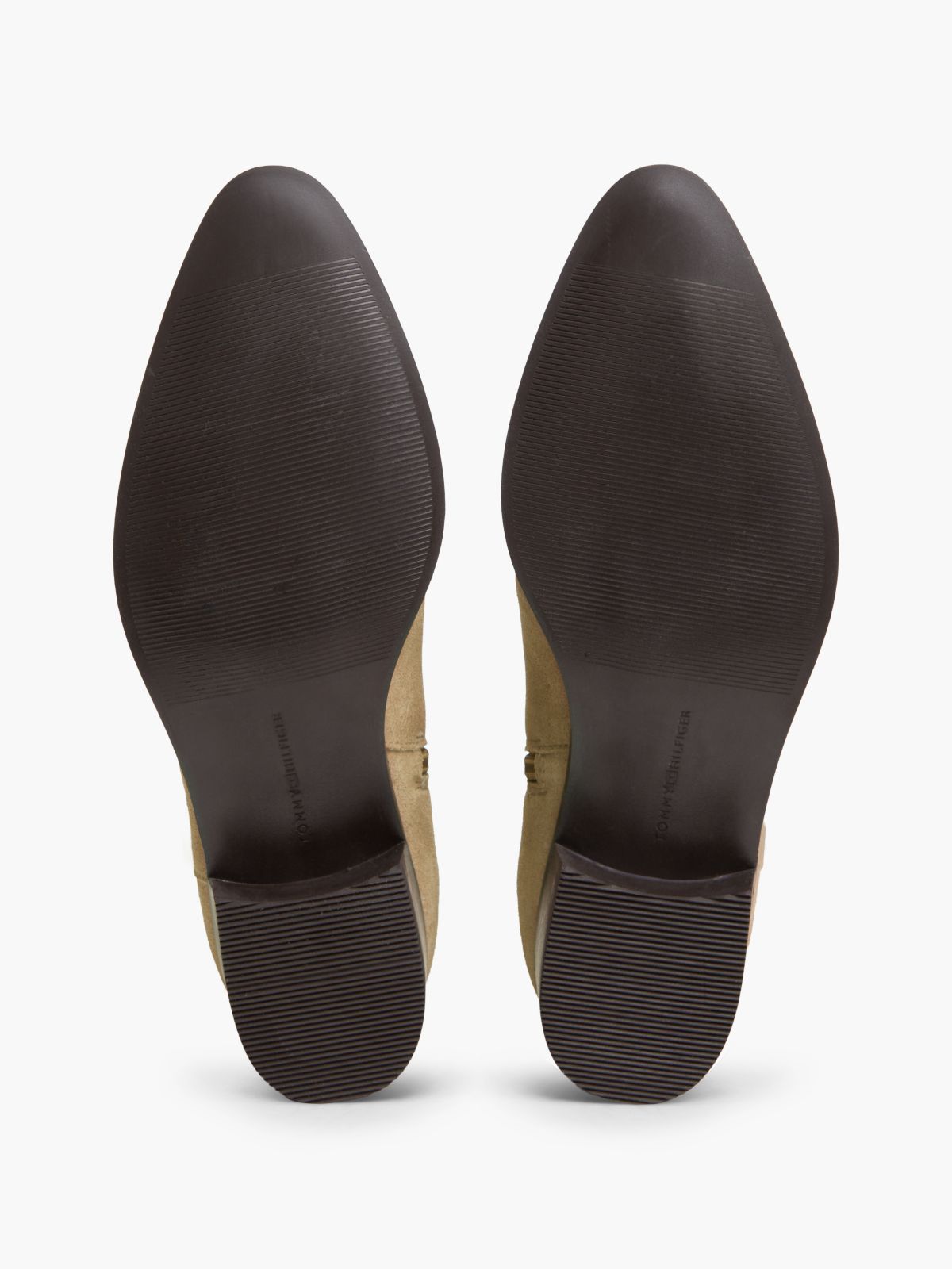 Suede Zip-Up Ankle Boots — Khaki