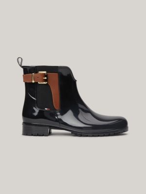 Buckled Ankle Wellies | BLACK | Tommy 