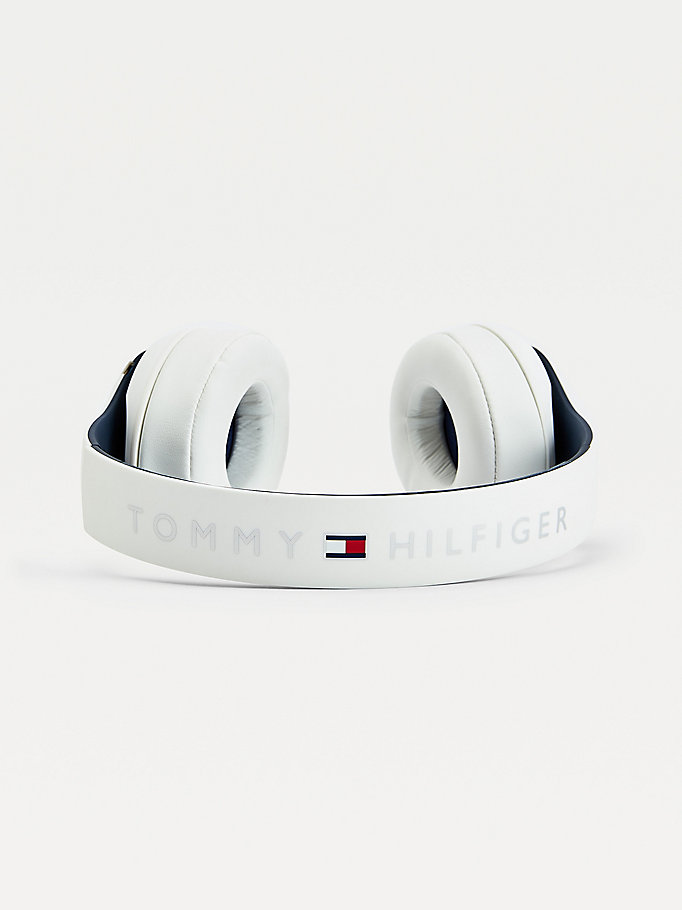 white logo wireless headphones for unisex tommy hilfiger
