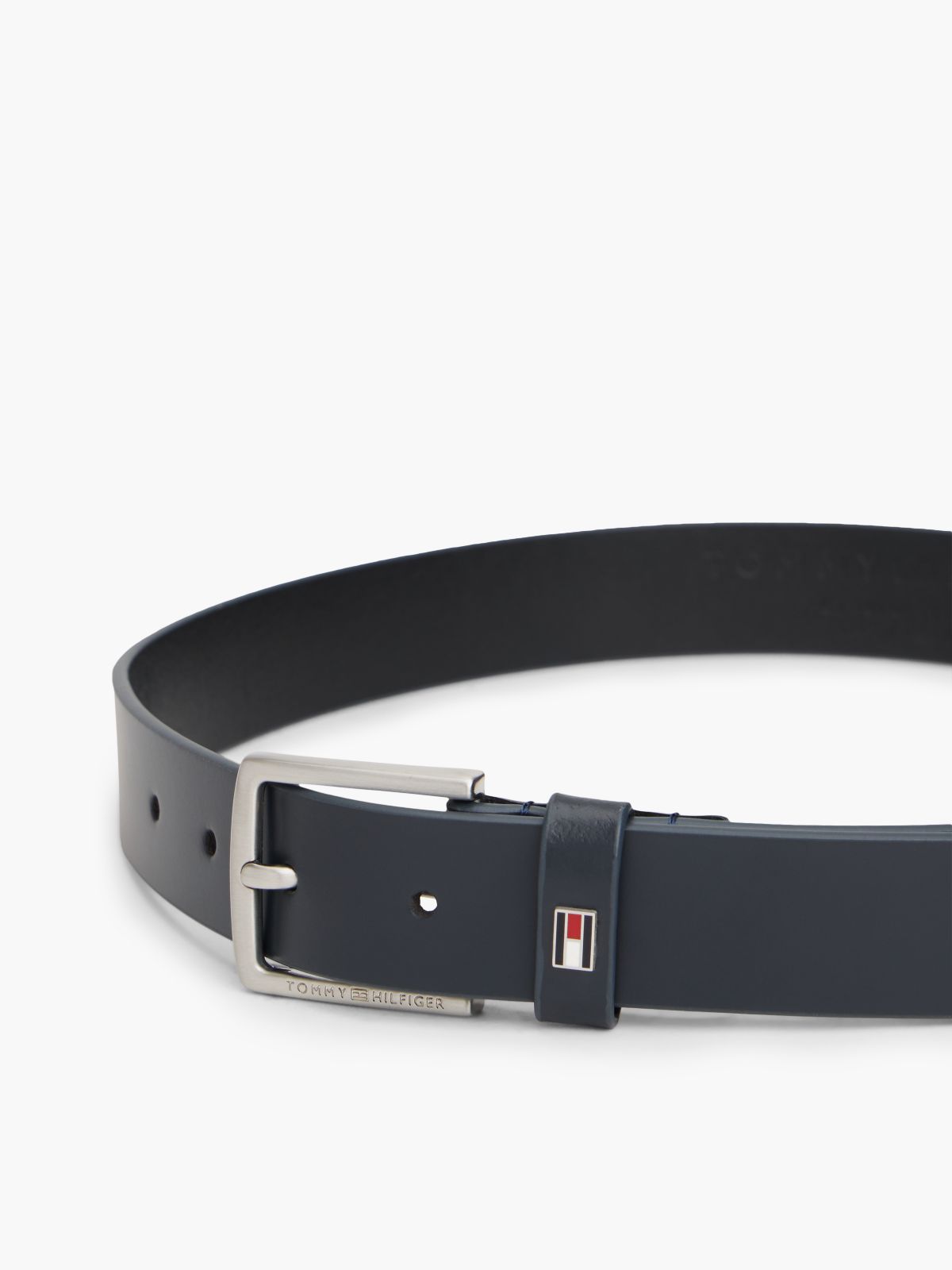 Kids' Enamel Flag Leather Belt — Blue