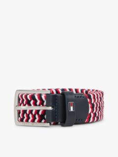 Kids' Signature Woven Webbing Belt — Red 4