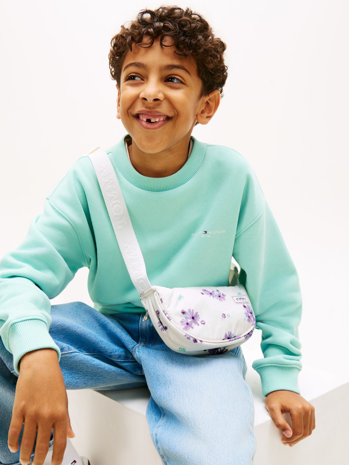 Kids' Moon Crossbody Bag — White