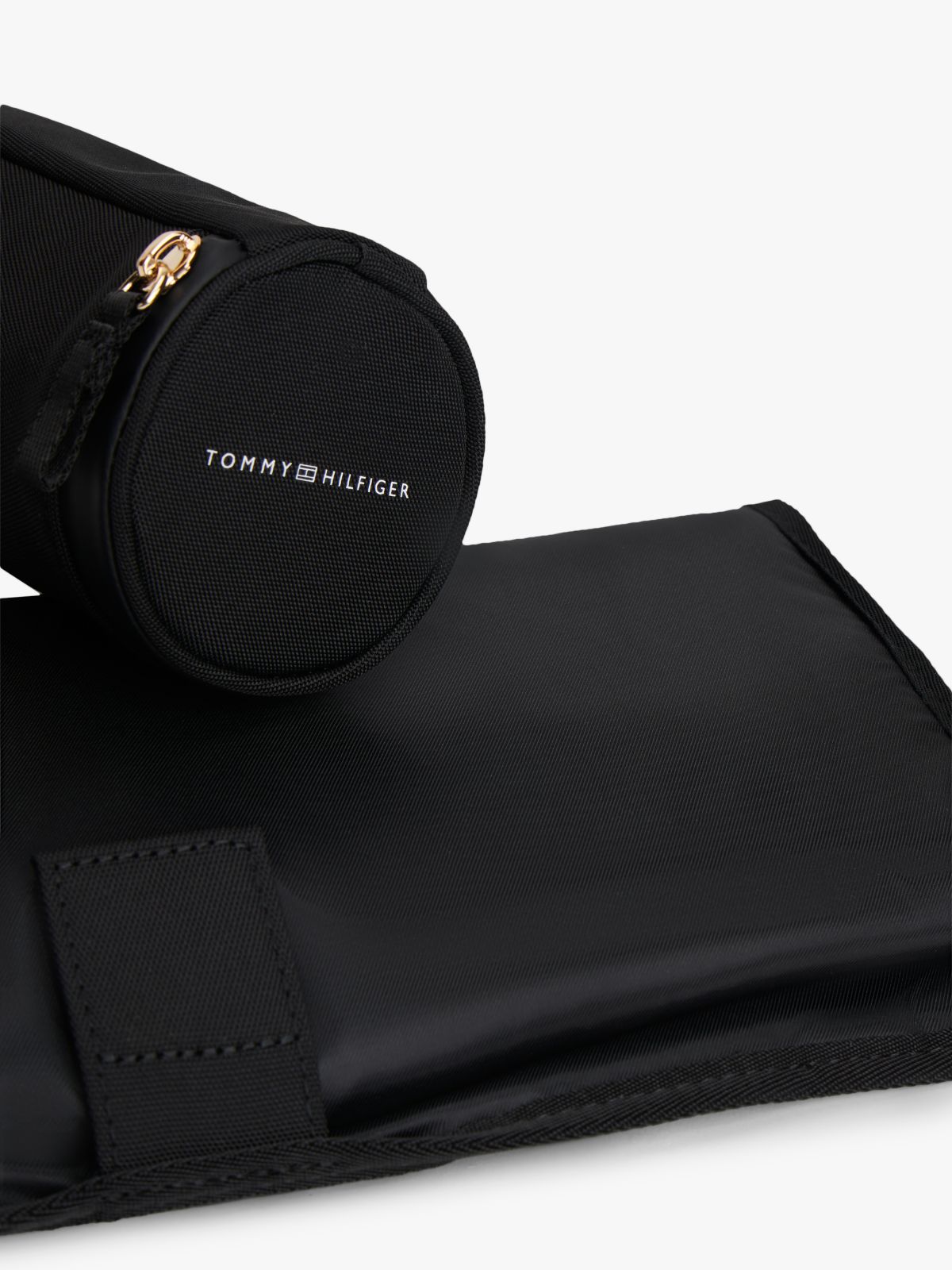 TH Monogram Plaque Changing Bag — Black