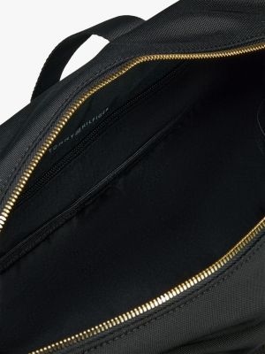 czarny torba do przewijania z monogramem th dla dla dzieci i dla każdej płci - tommy hilfiger