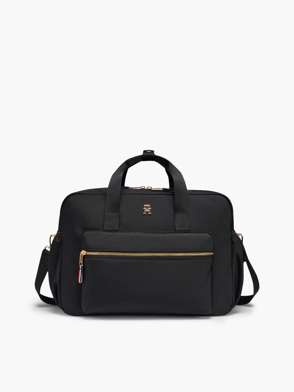 TH Monogram Plaque Changing Bag — Black