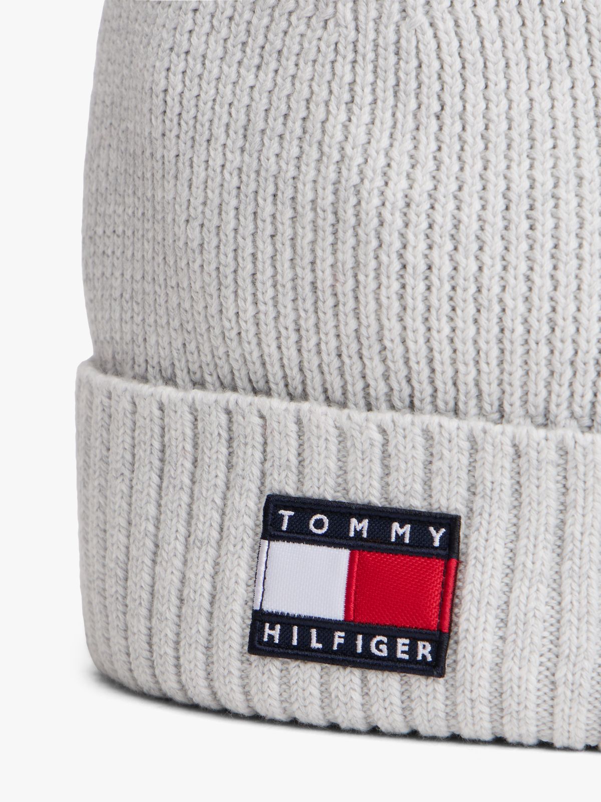 Kids' Heritage Flag Rib-Knit Beanie — Grey