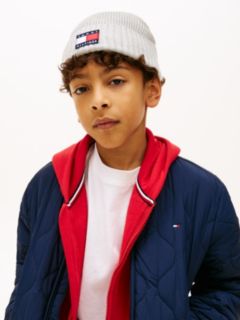Kids' Heritage Flag Rib-Knit Beanie — Grey 4