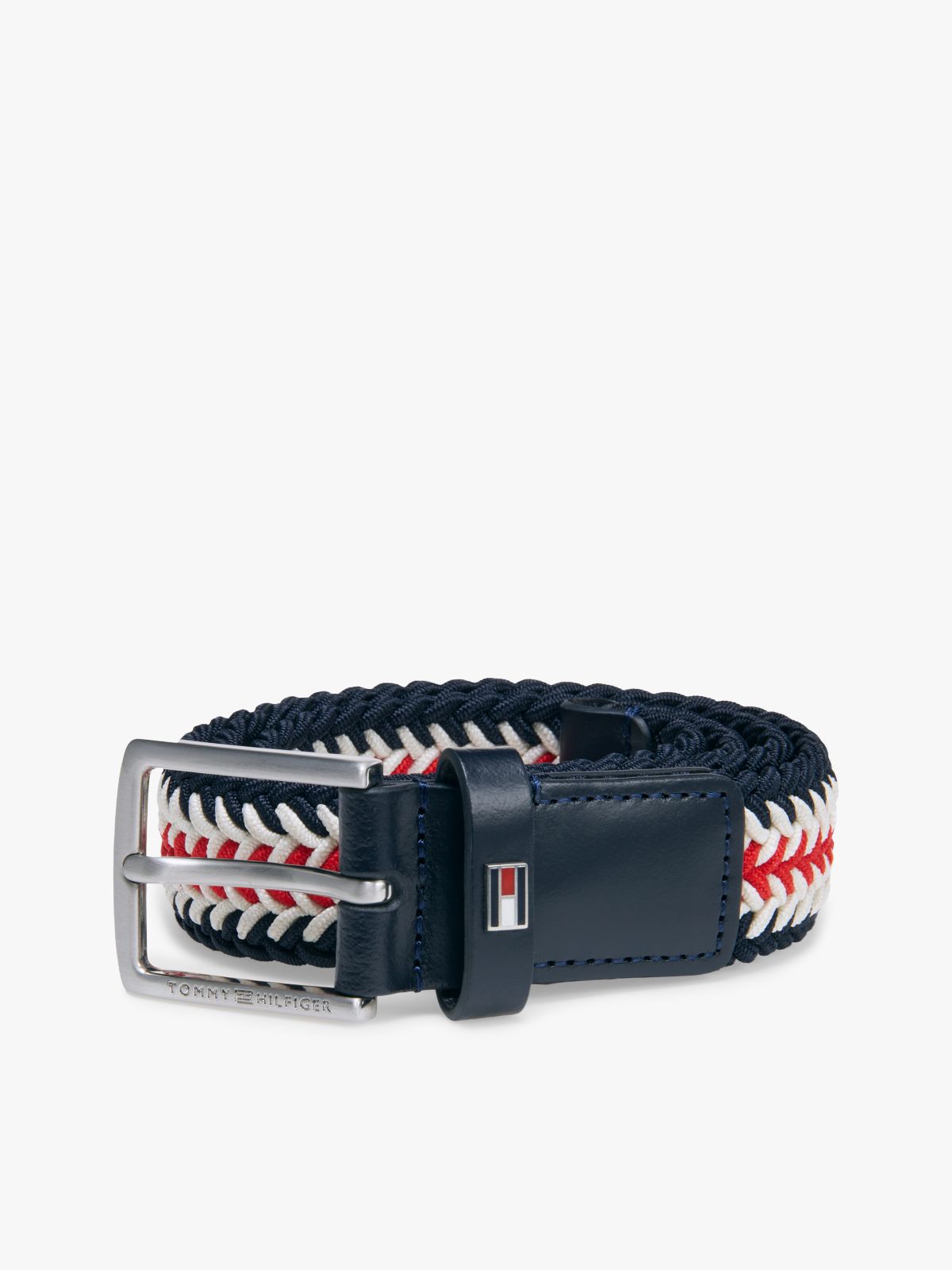 Kids' Braided Square Buckle Elastic Belt — Multi