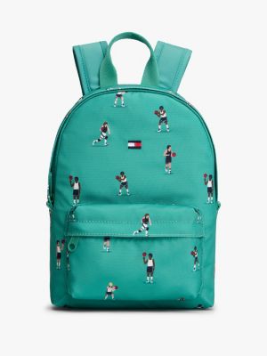 green kids' mesh pocket dome backpack for kids gender inclusive tommy hilfiger