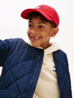 Kids' Wavy Flag Seersucker Baseball Cap — Red 4