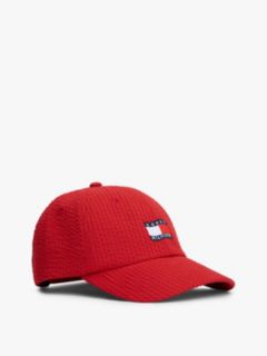 Kids' Wavy Flag Seersucker Baseball Cap — Red 1