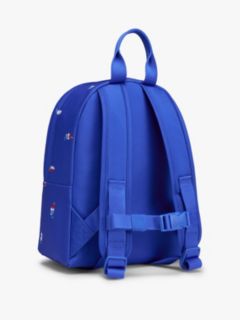 Kids' Logo Print Dome Backpack — Blue 4