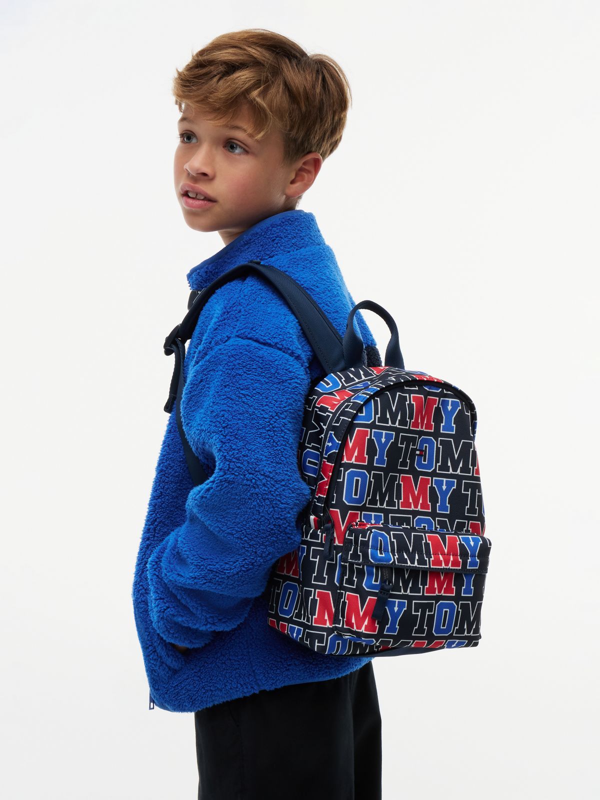 Kids' Logo Print Dome Backpack — Blue