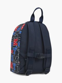 Kids' Logo Print Dome Backpack — Blue 3