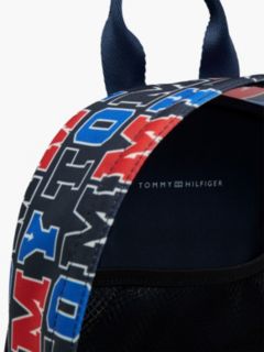 Kids' Logo Print Dome Backpack — Blue 4